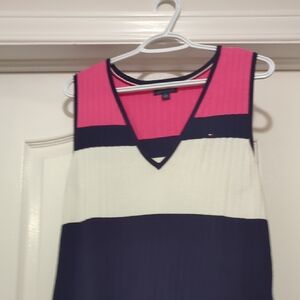Tommy Hilfiger Colorblock Tank Top - Pink, White, Black
